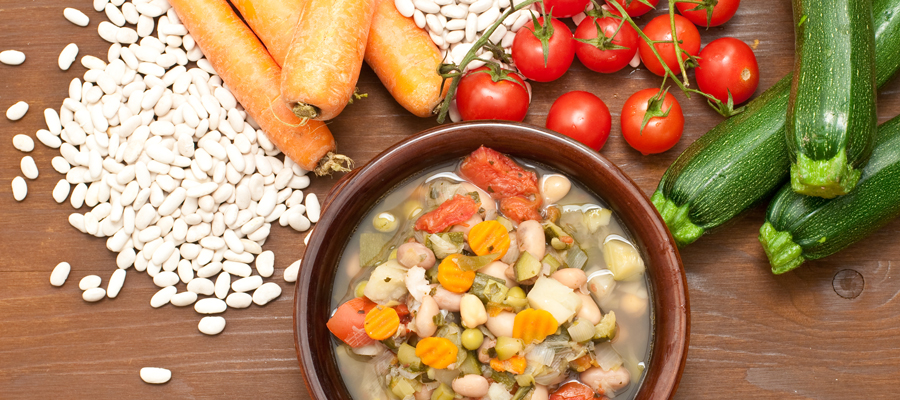 hearty white bean vegetable soup recipe from Dr Karen Kaufman