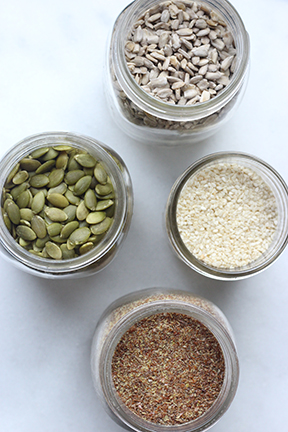 use jars to keep seeds from oxidizing