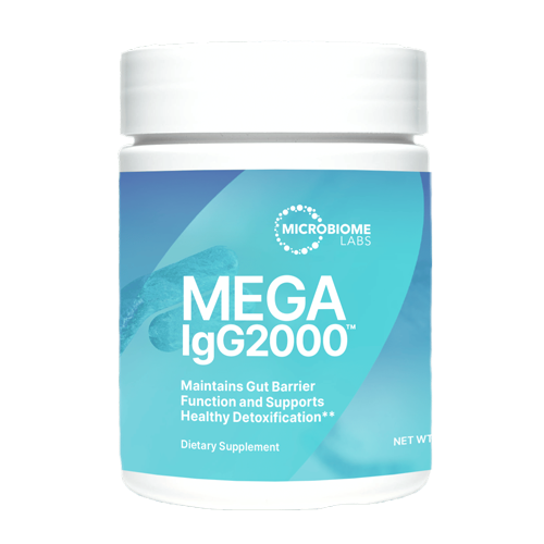 Microbiome MEGA IgG2000 Powder supplements to support Digestion
