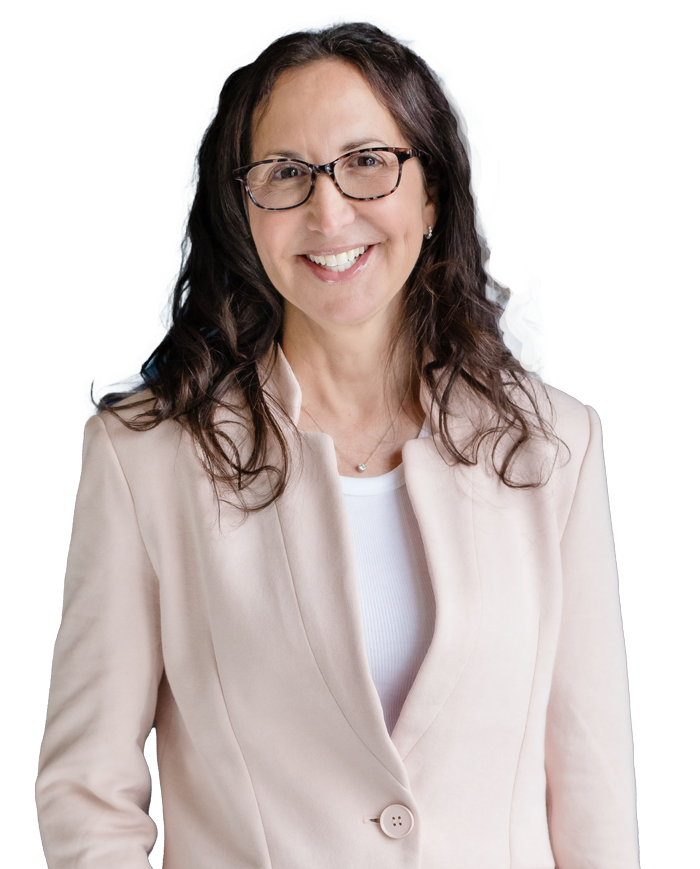 Dr. Karen Kaufman, functional medicine standing blazer, glasses, best medical care