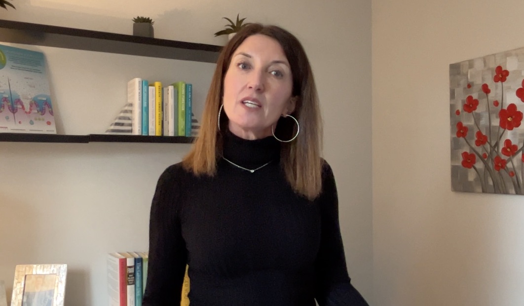 HRT Hormone Replacement Therapy Explained - NP Gia explains in black turtleneck